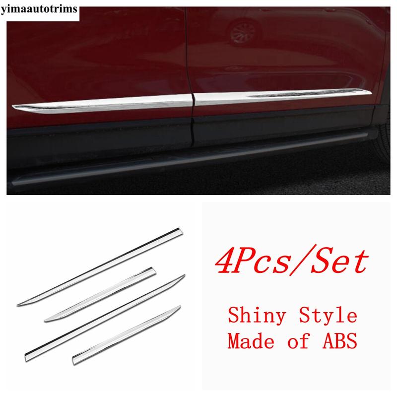 ABS Car Side Door Molding Body Strip Streamer Cover Trim For Mazda CX-5 CX5 2017 -  Chrome Exterior Accessories