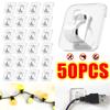 Self Adhesive Cable Fixing Hook Wall Hooks Transparent String Light Clips Wire Cord Cable Organizer Light Strip Rope Wire Fixer