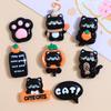 Dark Orange Cat Resin DIY Jewelry & Shoe Buckle Accessories