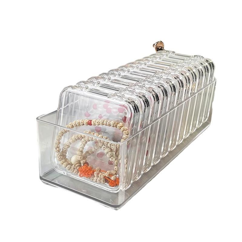 Crystal Wenwan Bracelet Bracelet Desktop Storage Box Jewelry Necklace Jewelry Dust-proof Desktop Organizing Box Display Shelf