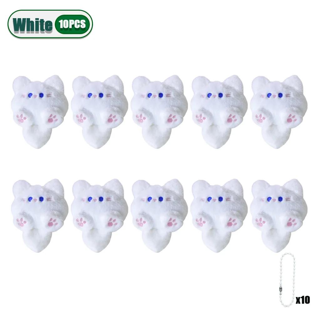1/3/5/10/20PCS Adorable Plush Cartoon Cat Hanging Doll Soft Kawaii Backpack Decoration for Girls Student Christmas Gift