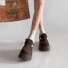Fashion 2025 Fashionable Versatile Women's Cotton Shoes Thick Bottom Loafers Warm Fleece Lined Flat Heel round Toe Shoes