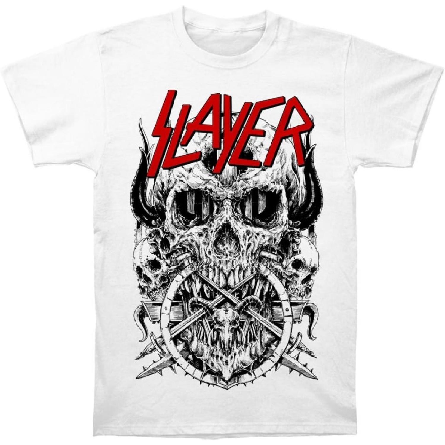 

Мужская футболка Slayer Skulltagram на белом фоне Белый S