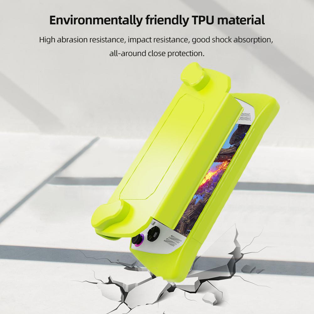 Console Protector Case Shockproof TPU Shell Protector Cover Anti-Scratch Back With Bracket for ASUS ROG Ally Game Console