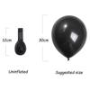 Matte Black Latex Party Balloons