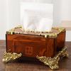 Luxury Acrylic Tissue Boxes Storage Napkin Holder Paper Case Organizer Ornament Craft Desktop Tissue Holder Kitchen Tissue Box