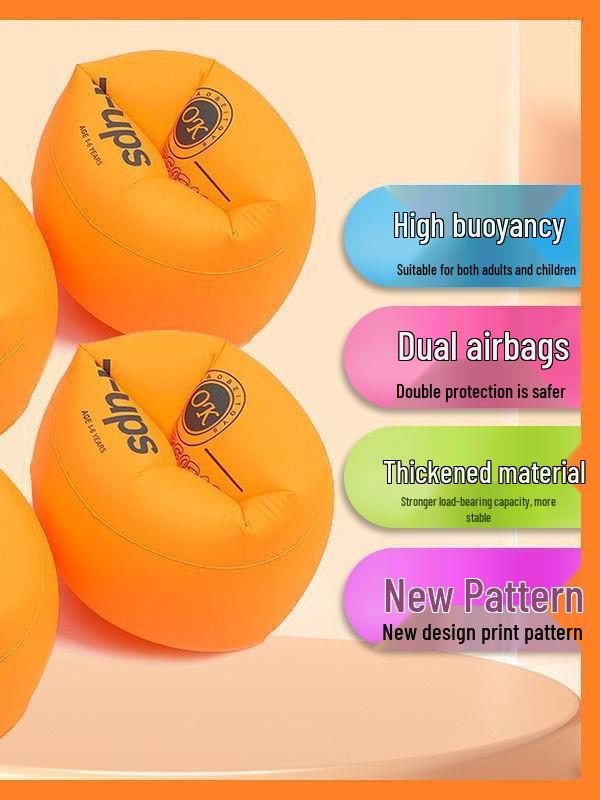 Kids' Inflatable Swim Arm Bands with Thickened Airbags - Arm Protection Rings for Boys and Girls