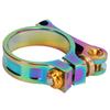 Bicycle Seatpost Clamp 41mm Bike Aluminum Alloy Quick Release Seatpost Collar for 33.9mm Seatpost Clamp Colorful