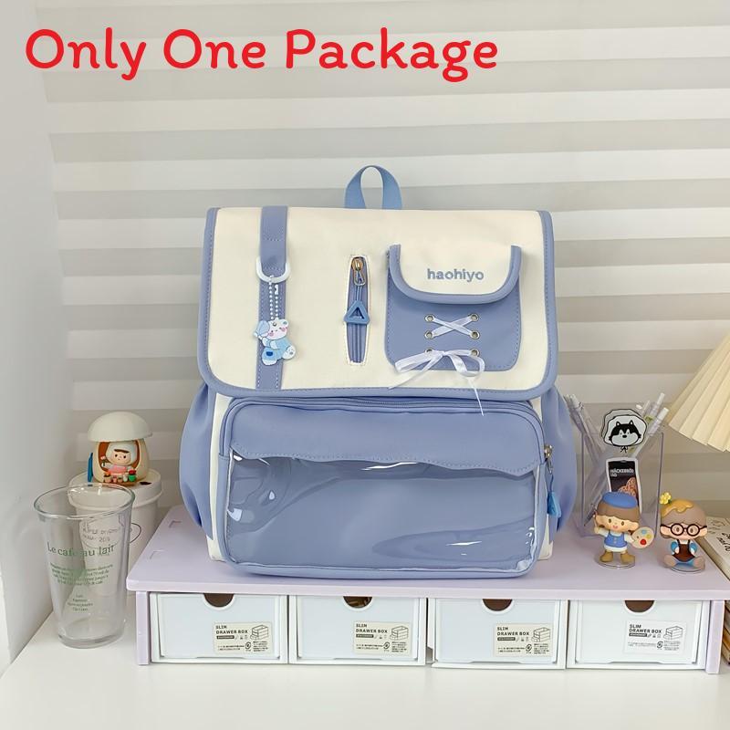 School Style College Backpack With Fabric For Girls Education Use