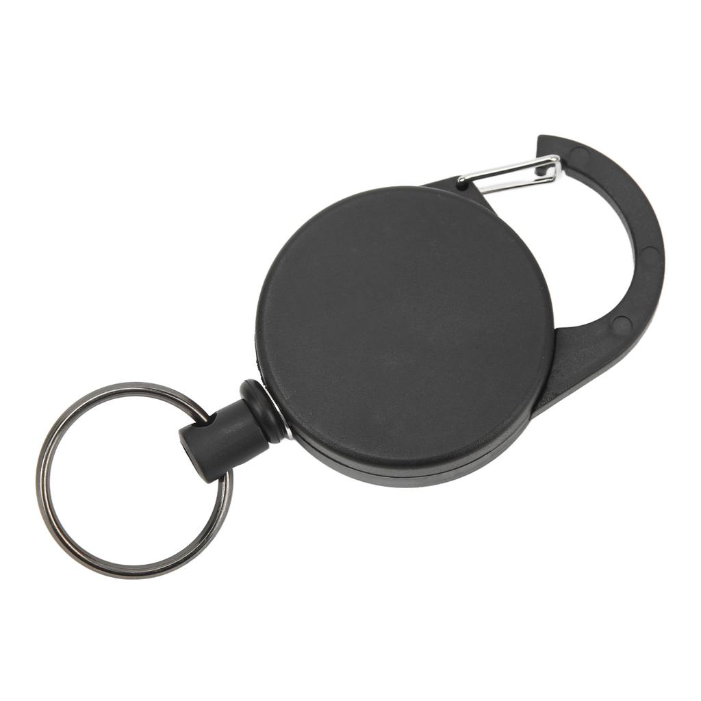 2 Pcs Retractable Key Holder High Rebound Stainless Steel Wire Anti Lost Retractable Badge Reel Keychain
