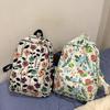High-value schoolbag women's large capacity new fashion small floral backpack Japanese junior high and high school student backpack