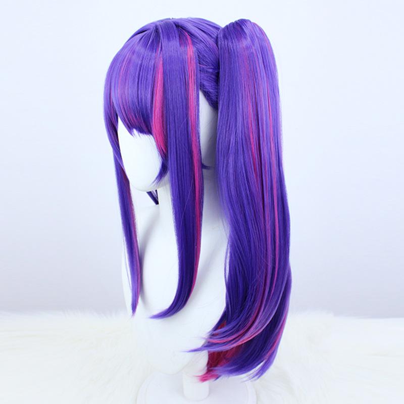 Piao Yi Oshi No Ko Hoshino Ai Deep Purple Ponytail Cosplay Wig
