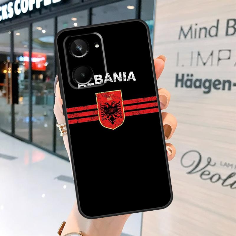 Albanian Flag Case For Realme 15 Pro 12 11 13 14 Pro Plus GT6 GT7 C55 C51 C53 C25 C63 C61 C65 C67 C71 C75