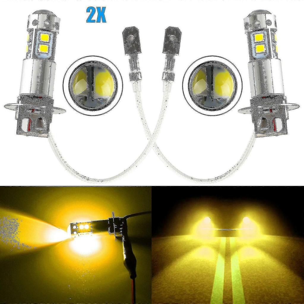 2 X Automotive H3 Led Bulbs
