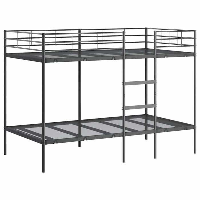 VidaXL Lit superposé sans matelas noir 107x203 cm acier, cadre de lit, sommier, meuble de chambre, lit mezzanine, cadre de 42000325