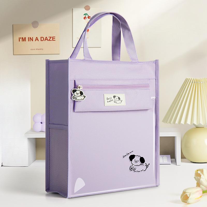 Korean Fashion Canvas Handbags Pretty Woman Cosmetic Bag Large Capacity Zipper Storage Bag Portable Shopping Bag