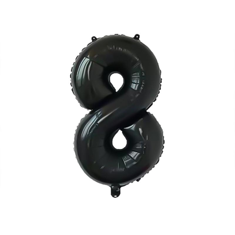 32 "Black Digital Balloon Beauty Thin Version Aluminum Film Balloon Birthday Party Balloon