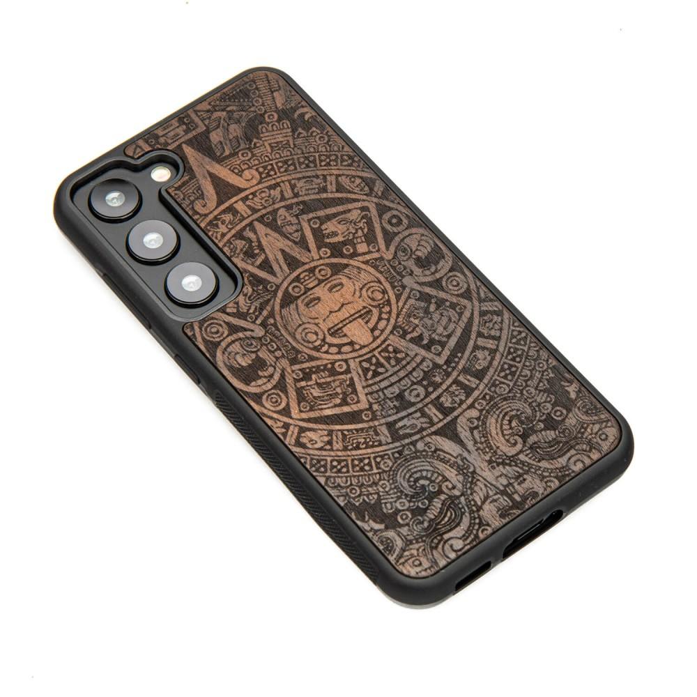 Bewood Wooden Case for Samsung Galaxy S23 Aztec Calendar Ziricotte