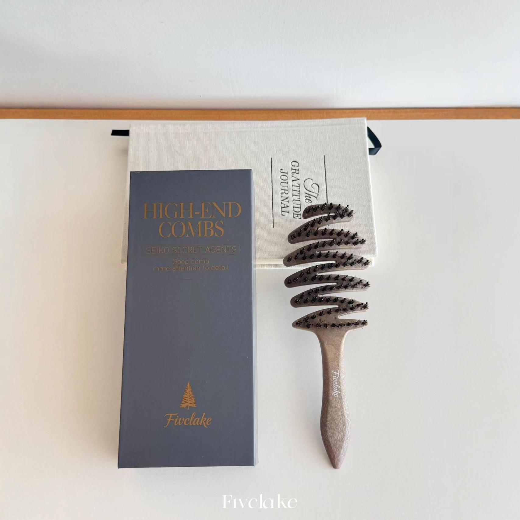 Fivclake Pine Cone Bristle Massage Comb: Volumizing, Anti-static Hair Care & Styling Comb. Other