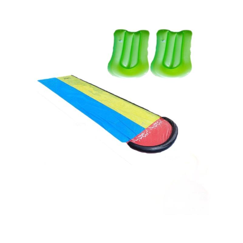 Water Slide for Kids Outdoor Inflatable PVC Double Water Slide Summer Splash Pad Single Lane Water Slide Play Mat