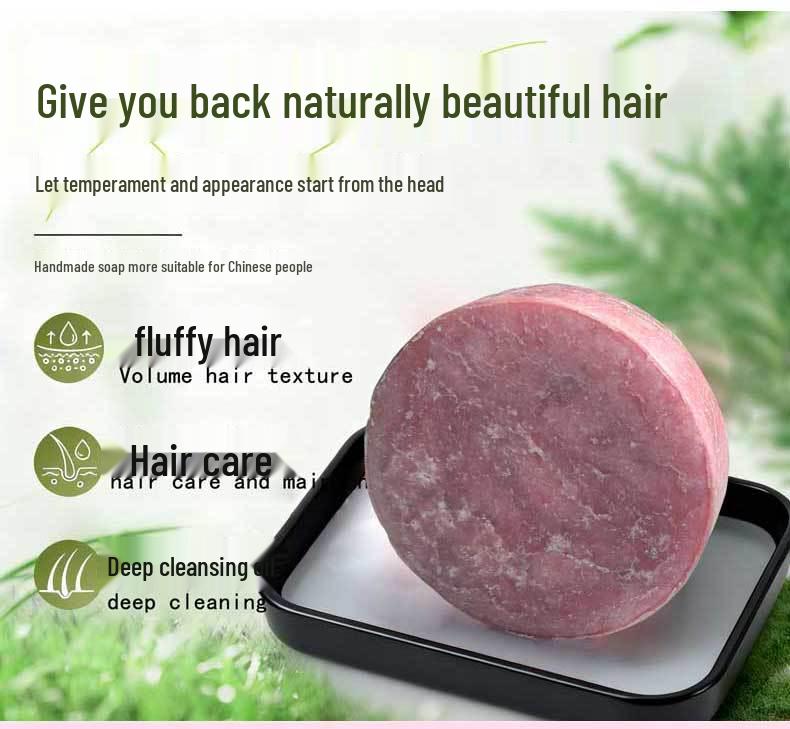 Cedarwood & Rose Essential Oil Shampoo Bar - Deep Cleansing Handmade Soap with Camellia & Soapberry Herbs