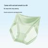 MeiyaTing Women's High-Waist Seamless Ice Silk Briefs