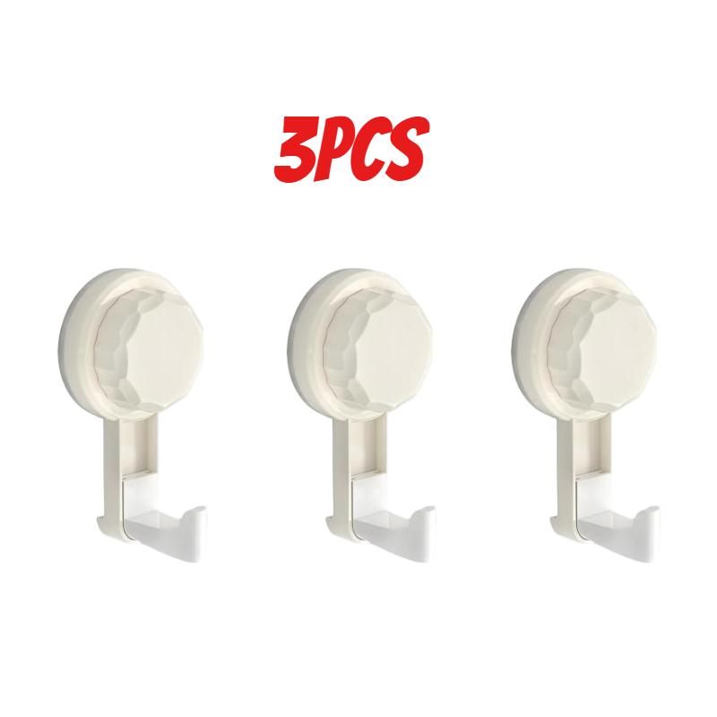 Transparent Suction Cup Hook, No-drill, No-trace, Rotating Adhesive for Bathroom Doors, Wall-mounted for Towels and Clothes