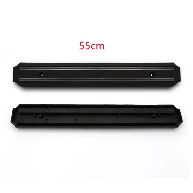 Powerful Magnetic Knife Holder Multifunctional Wall Hanging Knife Rack Strip Black Kitchen Practical Tools Organizer Punch Free