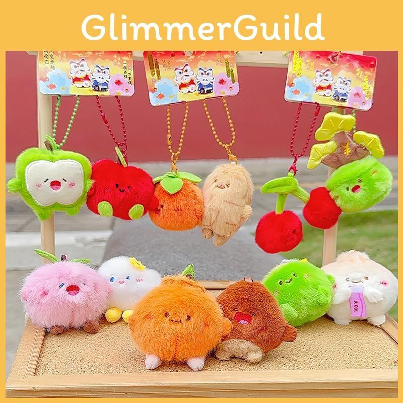 Magnet Key Holder With Plush Fun Fruit Coconut Orangedesign For Use Home