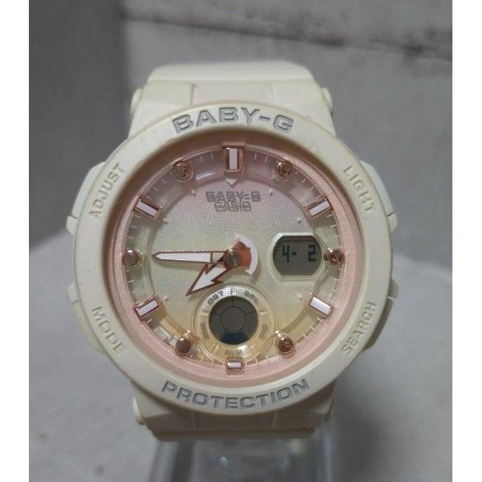 CASIO Baby-G BGA-250 White Pink in operation