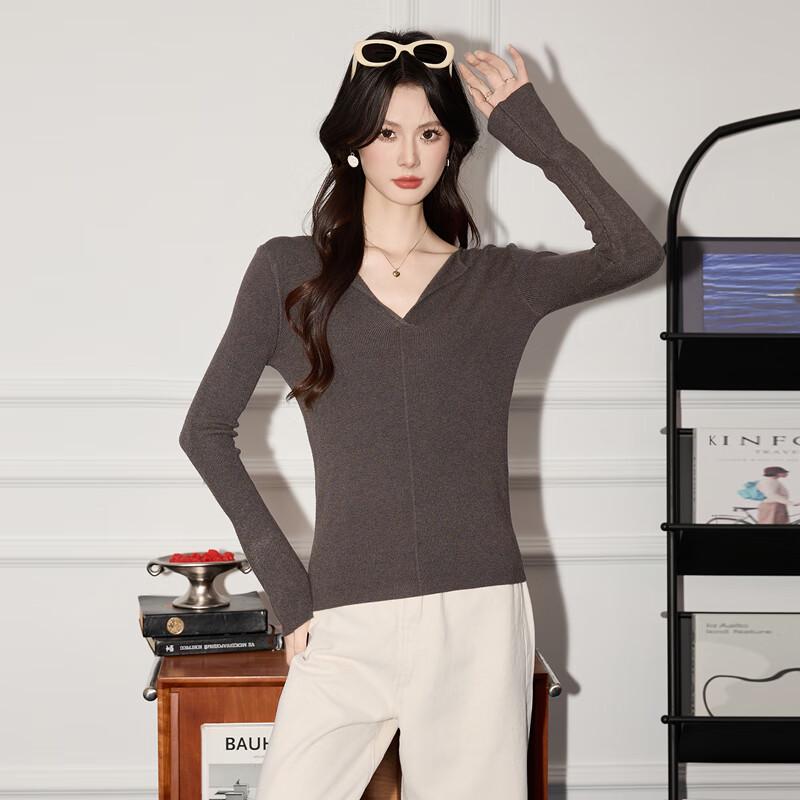 Women's Chic V-Neck Long Sleeve Knit Sweater