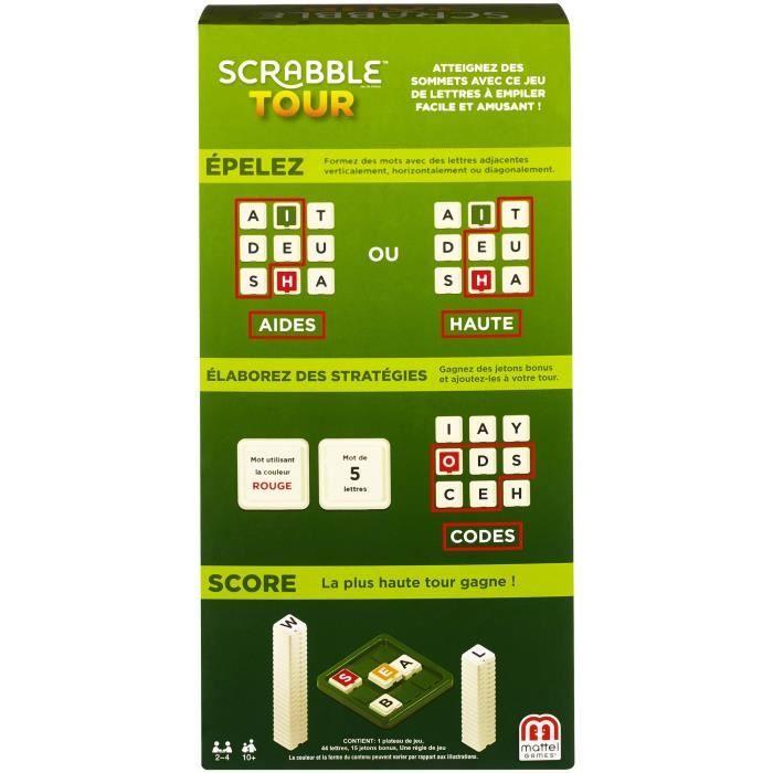 Scrabble tour jeu de société - 2 à 4 joueurs - 10 ans et +