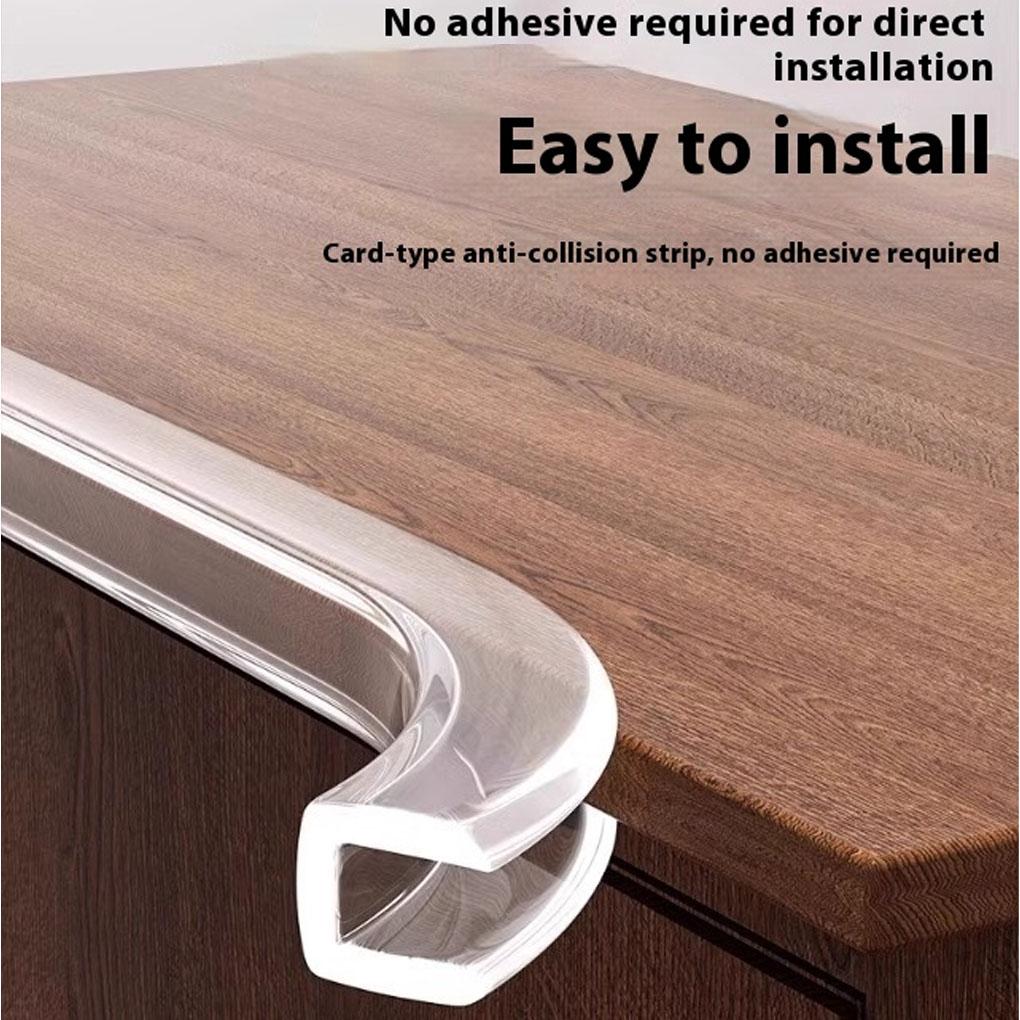 4m Transparent PVC Baby Protection Strip Anti-Bumb Kid Safety Table Edge Furniture Guard Corner U Protectors Baby Safety