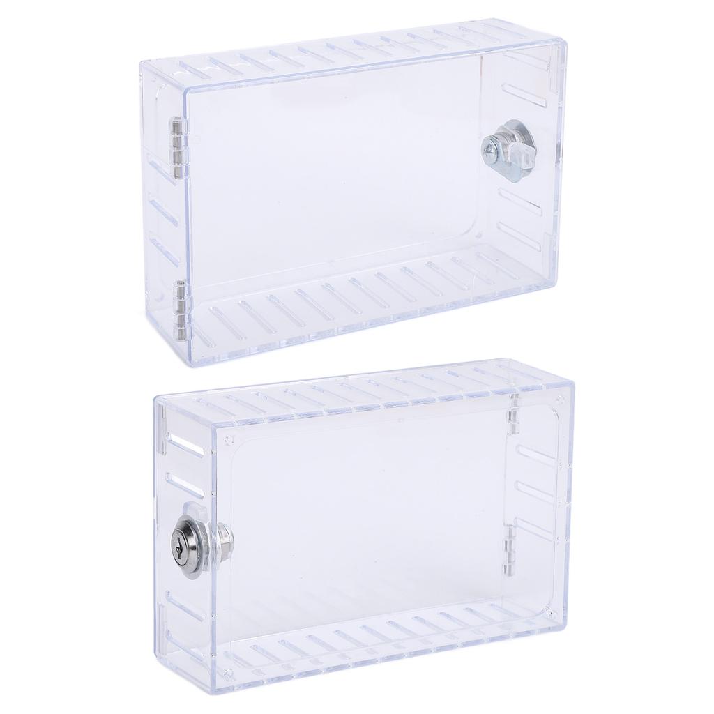 Clear Thermostat Lock Box Cover with Key Thermostat Guard Fits Thermostats 6.1x3.95x2in Or Smaller
