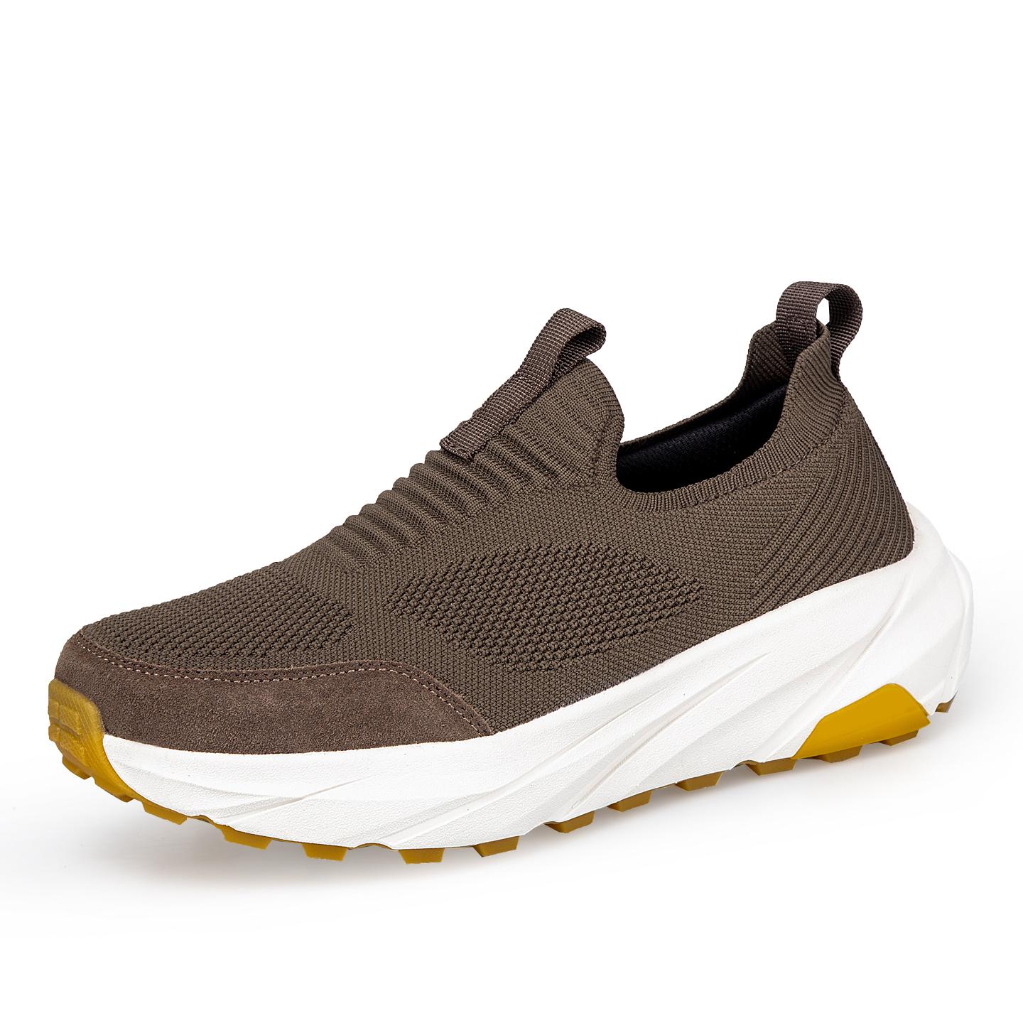 Men Outdoor Slip On Mesh Walking Shoes Breathable Senior Comfort Casual Fitness Shoes 40 To 45 40