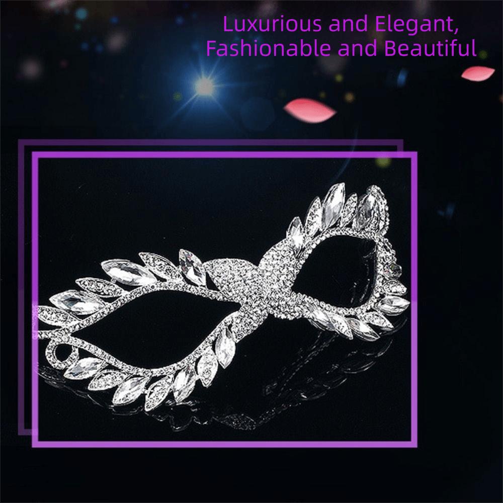 Rhinestone Rhinestone Face Mask Half Face Hollow Eye Mask Luxury Masquerade Mask Wedding Party