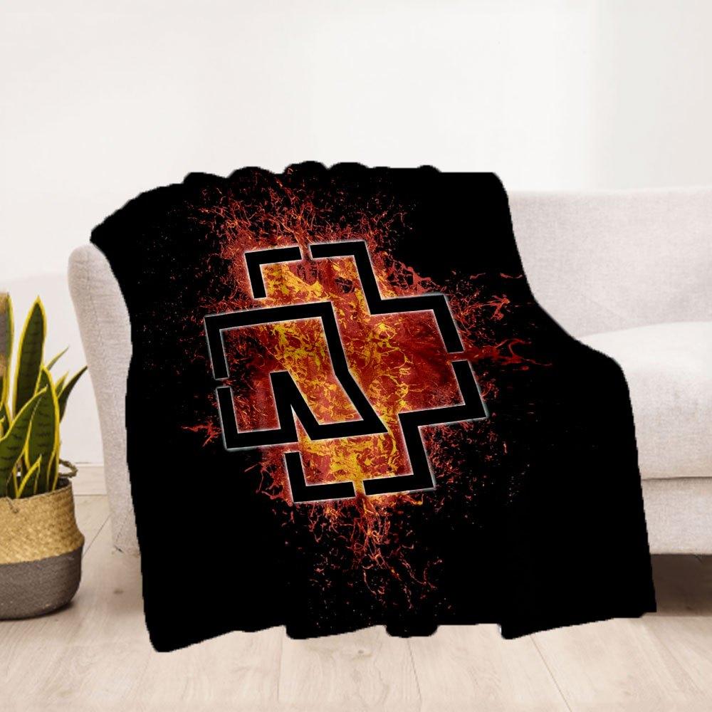 Flame Cross T-Shirt - Fiery Graphic TeeBlanket Flannel Throw Blanket for Sofa, Bed, Travel, Camping, Office, Couch, Chair, And Bed Gift for