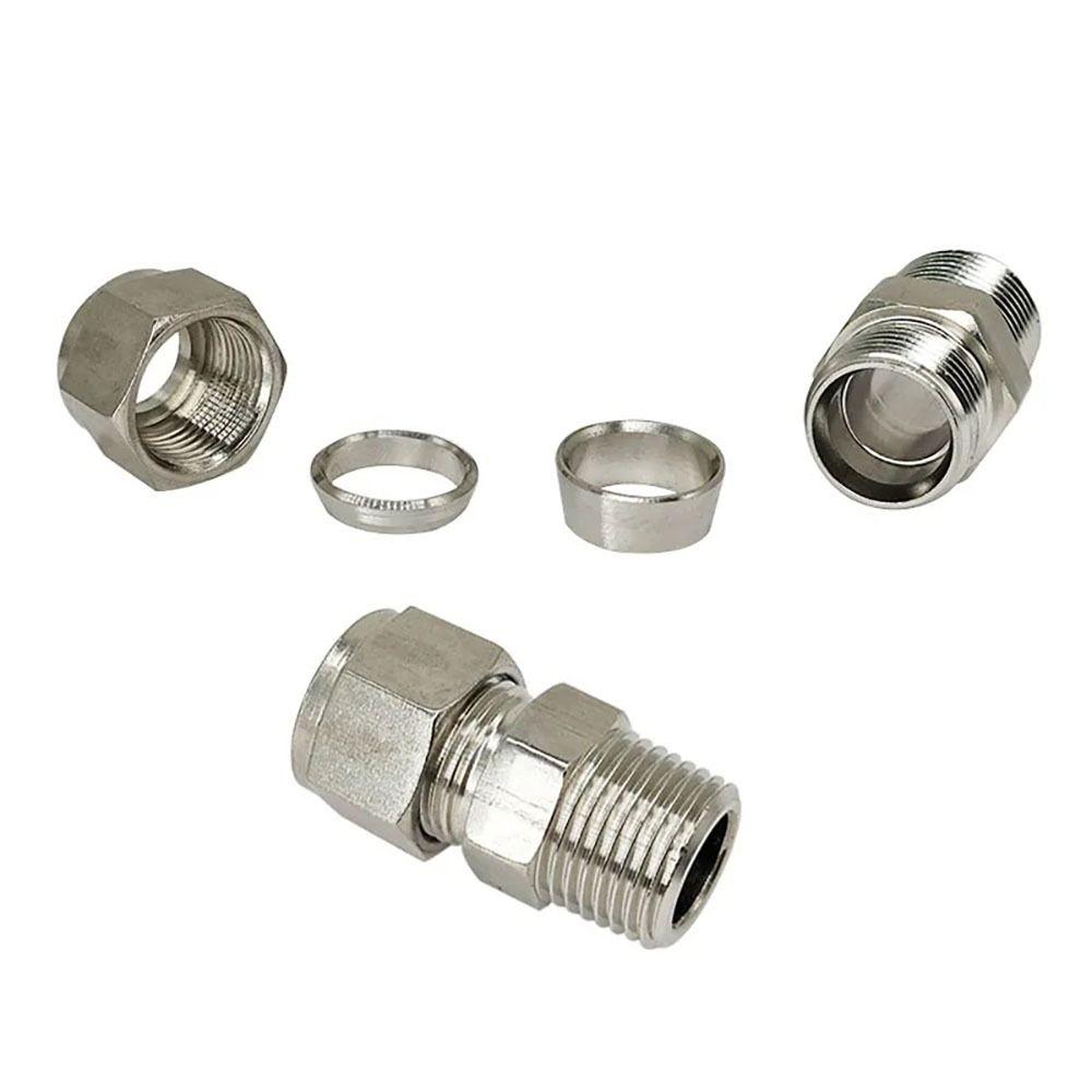 1Pcs Stainless Steel Quick Fitting 304 SS Metric ZG Pipe Fitting Tube Connector  for Oil Water Gas