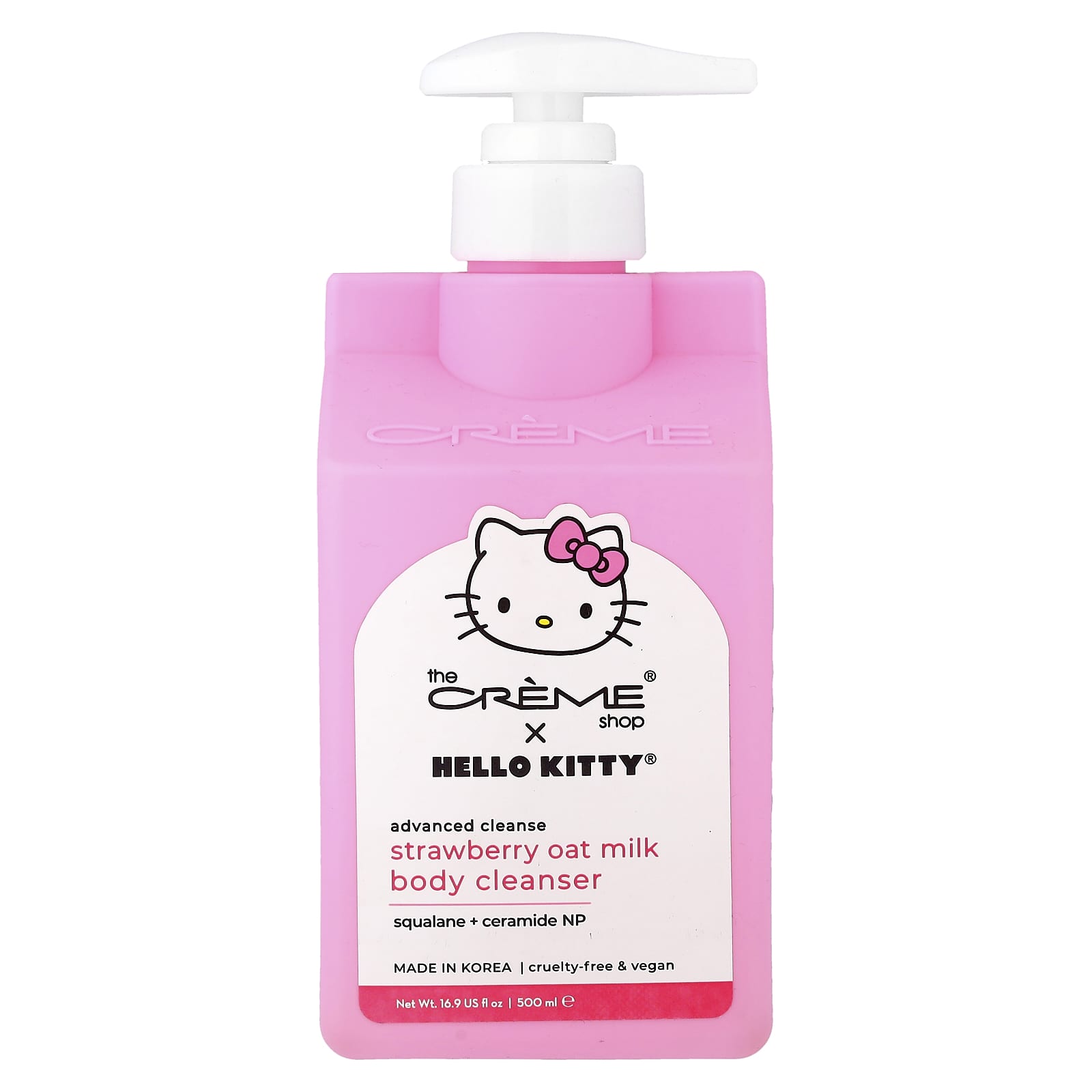 

The Creme Shop, Hello Kitty®, Advanced Cleanse Body Cleanser, Strawberry Oat Milk, 500ml (16.9 fl oz)