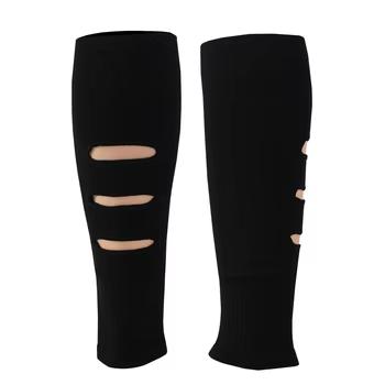 Customized Football Calf With Hole Compression Leg Warming Sports Leg Sleeves Socks Adult Men's Leggings