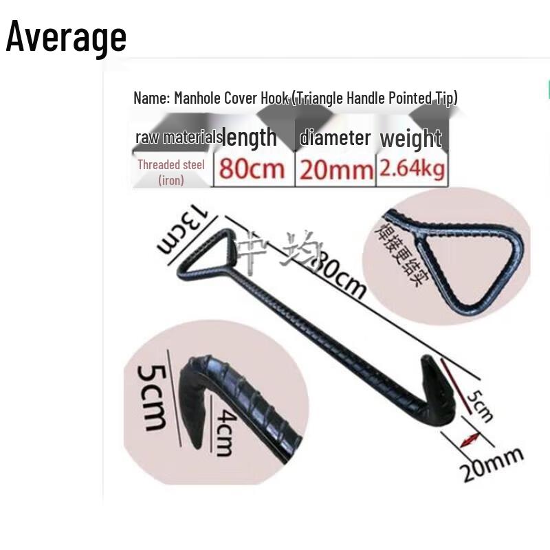 Heavy Duty Threaded Steel Utility Hook