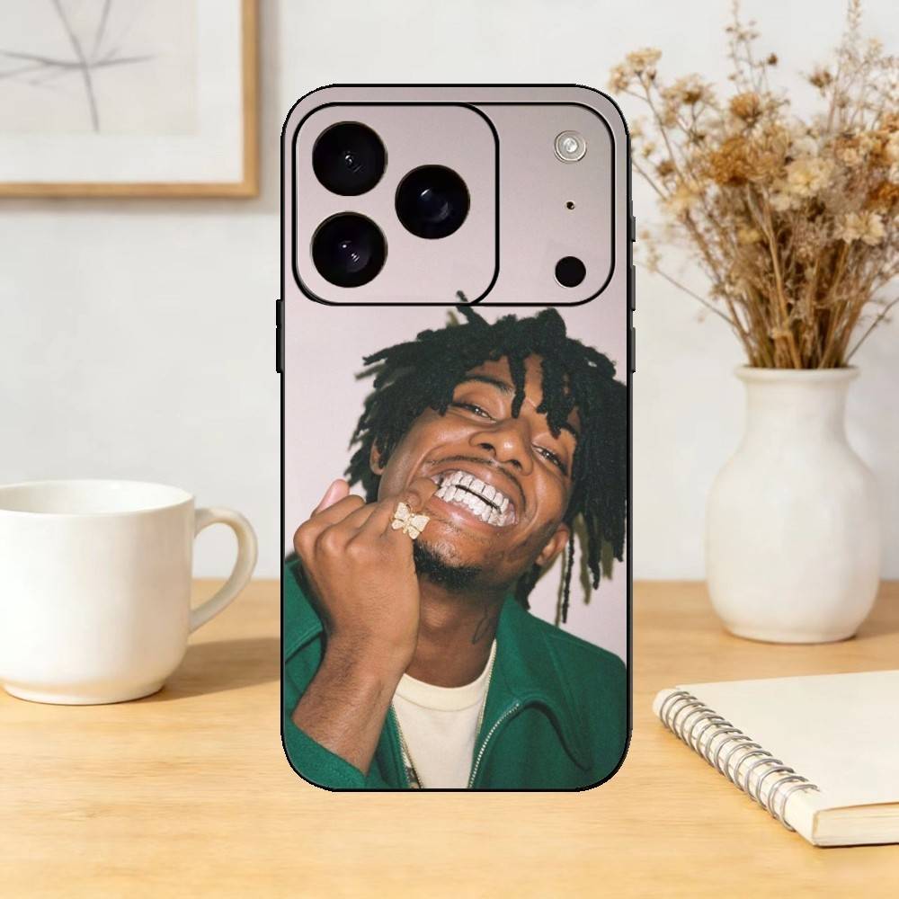 Playboi C-Carti Rapper Phone Case For iPhone 17,16,15,14,13,12,11 Plus,Pro Max,SE4Soft Silicone Black Cover