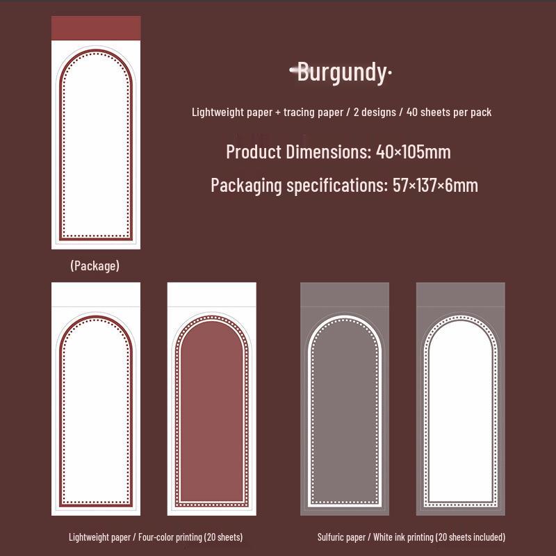 Beautiful Day Mini Sticky Notes Set: Retro Non-Adhesive Journaling Sticker Book