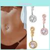 New Arrival Belly Button Ring With Zirconia Embellishments Stainless Steel Piercing Jewelry For A Sensual Look