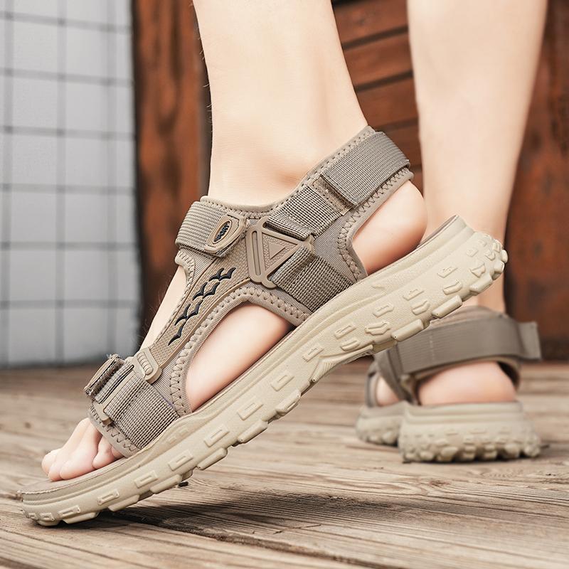 Men's Sandals Open Toe Breathable Adjustable Sneakers Non-slip Waterproof Applicable Outdoor Hiking Travel Beach Roman Shoes