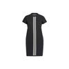 Adidas Stripete tettsittende midi-kjole med rund hals og korte ermer Damekjoler Svart HB3572