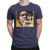 Magliette da uomo Pulp Fiction Say What Again Cotone Puro Abbigliamento Divertente Manica Corta Girocollo T-Shirt Maglietta da Adulto