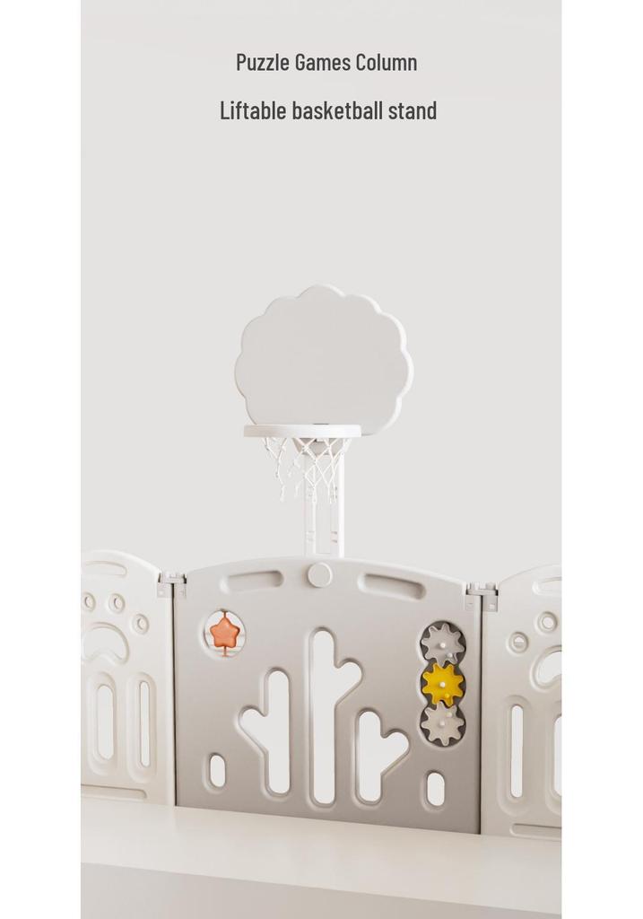 Little Bear Indoor Baby Playpen and Crawling Mat for Small Spaces