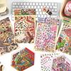 1Set Cartoon 3D Landscape Stickers Pocket Cabin Scene Stacking Pasting Stickers Diy Decoration Stickers Festival Birthday Gifts