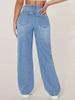 2025 Europäische & Amerikanische Damen High-Waist Straight Leg Jeans - Frühling & Herbst Lässig